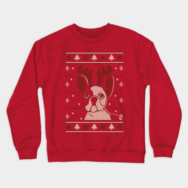 French Bulldog - Ugly Sweater Crewneck Sweatshirt by rjzinger